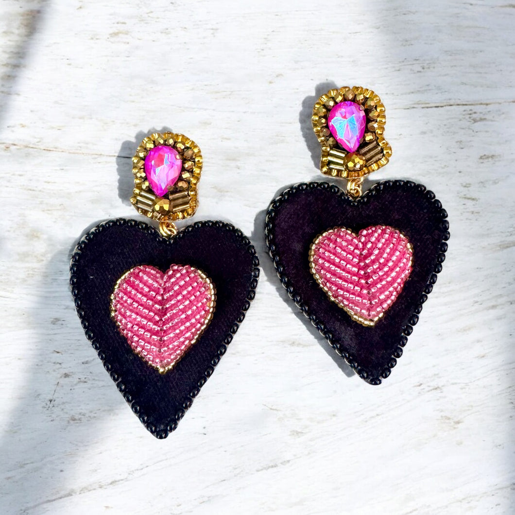 Corazón amor earrings