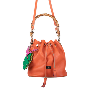 Flamingo Bucket Bamboo bag