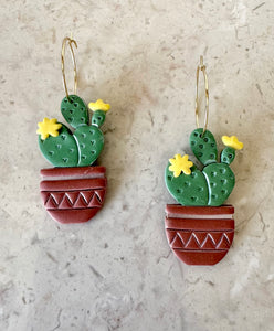 Cactus Clay earrings