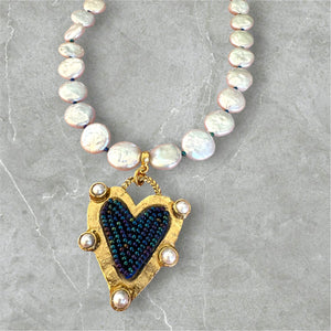 Pearl Glow Heart Necklace