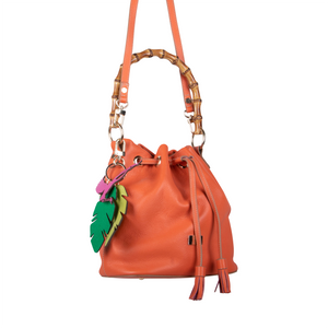 Flamingo Bucket Bamboo bag