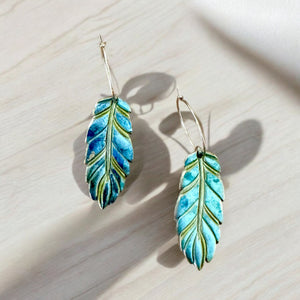 Feather Clay earrings