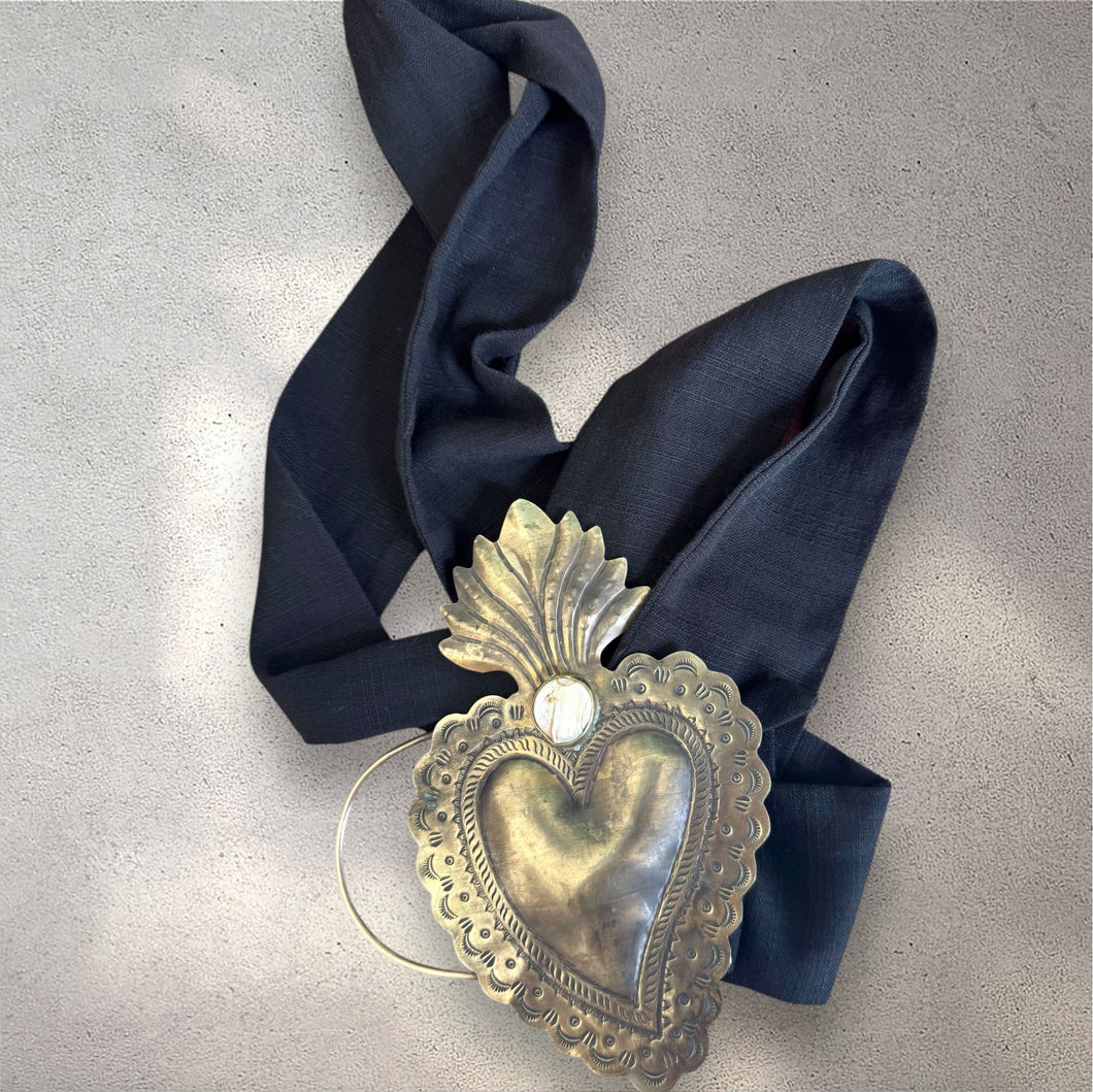 Sacred Heart Linen Belt