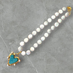 Pearl Glow Heart Necklace