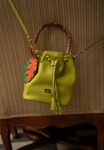 Flamingo Bucket Bamboo bag