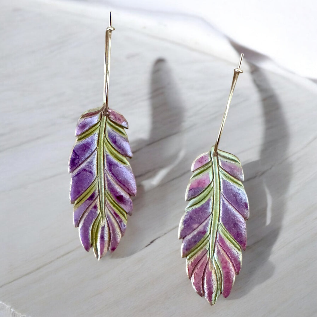 Feather Clay earrings