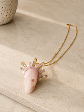 Rose Quartz Calavera Necklace